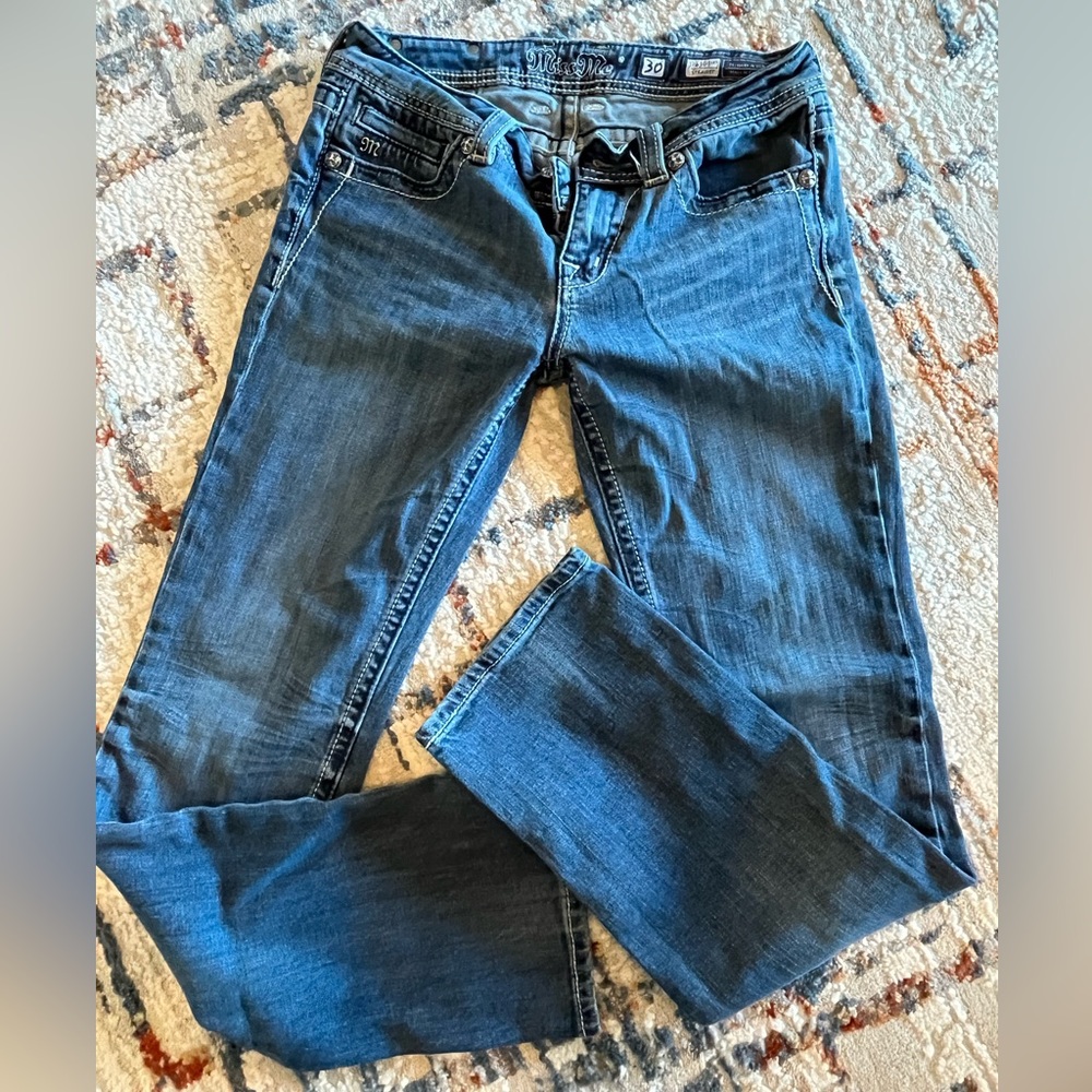 Miss Me Straight Leg Jeans - Size 30 waist, regular length.